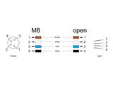 Delock 80148 M8 Panel-Mount Cable A-Coded 4 Pin Female For Panel