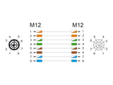 Delock 80431 M12 Cable X-Coded 8 Pin Male To Female Pur (Tpu) 1 M