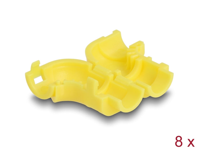 Delock 88123 Cable Clips For Angling 8 Pieces Yellow