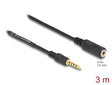 Delock 85733 Extension Cable Stereo Jack 3.5 Mm 5 Pin Male To Female 3 M Black