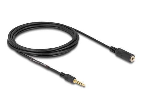 Delock 85733 Extension Cable Stereo Jack 3.5 Mm 5 Pin Male To Female 3 M Black