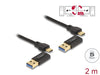 Delock 83014 Usb Type-C™ 5 Gbps Data Link Cable + Km Switch 2 M