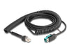 Delock 87995 Coiled Cable Rj50 Male To Poweredusb Male 12 V 3 M Black