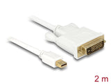 Delock 82918 Cable Mini Displayport Male To Dvi 24+1 Male 2 M