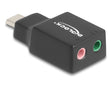 Delock 67128 External Usb Sound Card W/ Type-C™ Male To 2 X 3.5 Mm Stereo Jack