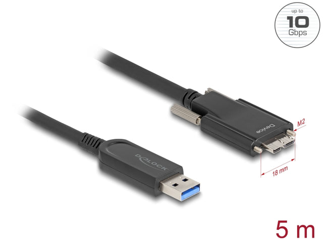 Delock 83211 Active Optical Cable Usb 10 Gbps Type-A Male To Type Micro-B Male