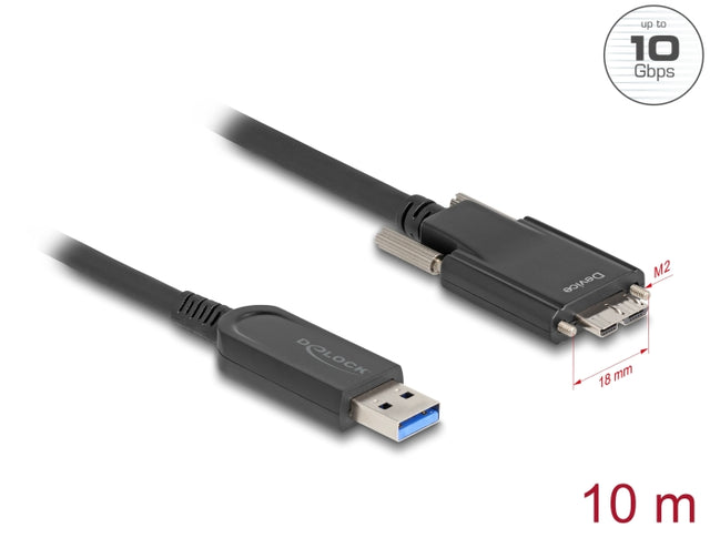 Delock 83213 Active Optical Cable Usb 10 Gbps Type-A Male To Type Micro-B Male