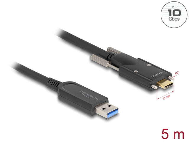 Delock 83200 Active Optical Cable Usb 10 Gbps Type-A Male To Usb Type-C™ Male