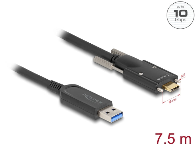 Delock 83201 Active Optical Cable Usb 10 Gbps Type-A Male To Usb Type-C™ Male