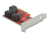 Delock 89042 6 Port Sata Pci Express X4 Card - Low Profile Form Factor