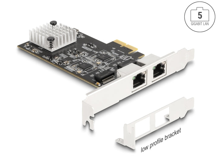 Delock 81261 Pci Express X2 Card To 2 X Rj45 5 Gigabit Lan Rtl8126