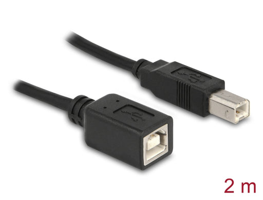 Delock 83427 Extension Cable Usb 2.0 B Male > B Female 2 M