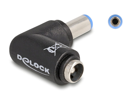 Delock 80794 Dc Adapter 5.5 X 2.1 Mm Male To 5.5 X 2.1 Female 90° Angled