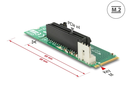 Delock 62584 Adapter M.2 Key M Male To Pci Express X4 Slot