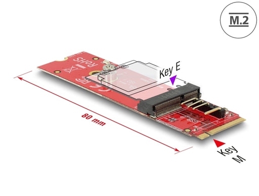 Delock 63343 Converter M.2 Key M Male > M.2 Key E Slot For Usb And Pcie Modules