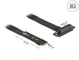 Delock 64132 M.2 Key M To Pcie X4 Nvme Adapter Angled With 20 Cm Cable