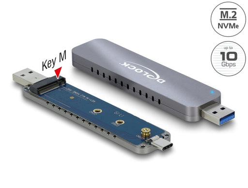 Delock 42616 External Enclosure For M.2 Nvme Pcie Ssd With Usb