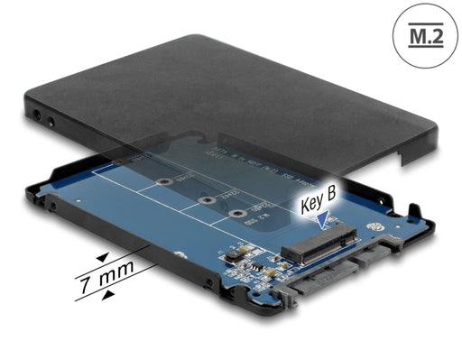 Delock 62688 2.5″ Converter Sata 22 Pin > M.2 With Enclosure