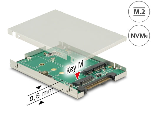 Delock 62786 2.5″ Converter Sata Express / U.2 > 1 X M.2 / 1 X Msata