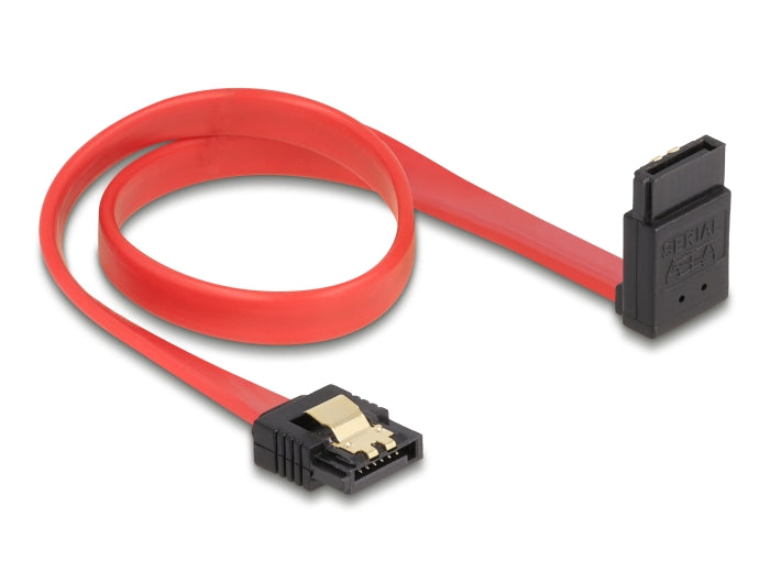 Delock 83973 Sata 6 Gb/S Cable Straight To Upwards Angled 30 Cm Red