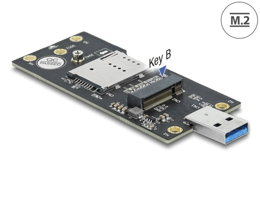 Delock 63166 Usb 3.0 Converter Type-A Male To M.2 Key B With Sim Slot