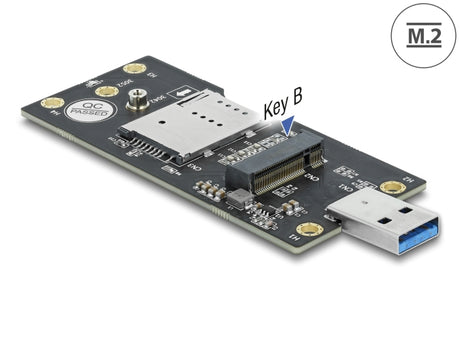 Delock 63166 Usb 3.0 Converter Type-A Male To M.2 Key B With Sim Slot