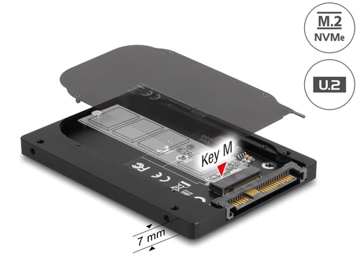 Delock 63379 2.5″ Converter U.2 Sff-8639 To M.2 Nvme Key M - 7 Mm Height