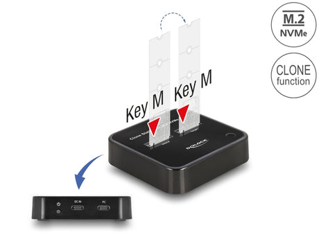 Delock 64177 M.2 Docking Station For 2 X M.2 Nvme Pcie Ssd With Clone Function