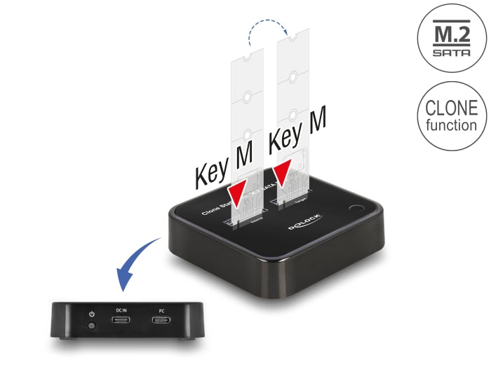 Delock 64178 M.2 Docking Station For 2 X M.2 Sata Ssd With Clone Function