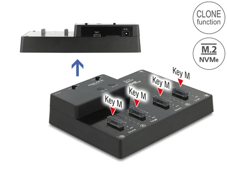 Delock 64124 M.2 Docking Station For 4 X M.2 Nvme Pcie Ssd With Clone Function