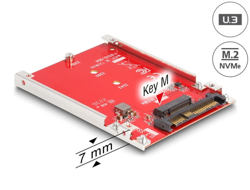 Delock 64228 2.5″ Converter U.3 Sff-8639 To M.2 Nvme Key M - 7 Mm