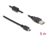 Delock 84916 Cable Usb 2.0 Type-A Male > Usb 2.0 Mini-B Male 5.0 M Black