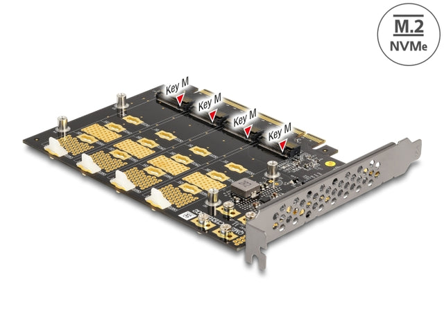 Delock 89017 Pci Express X16 Card To 4 X Internal Nvme M.2 Key M - Bifurcation