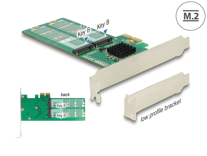 Delock 89588 Pci Express X2 Card > 4 X Internal M.2 Key B