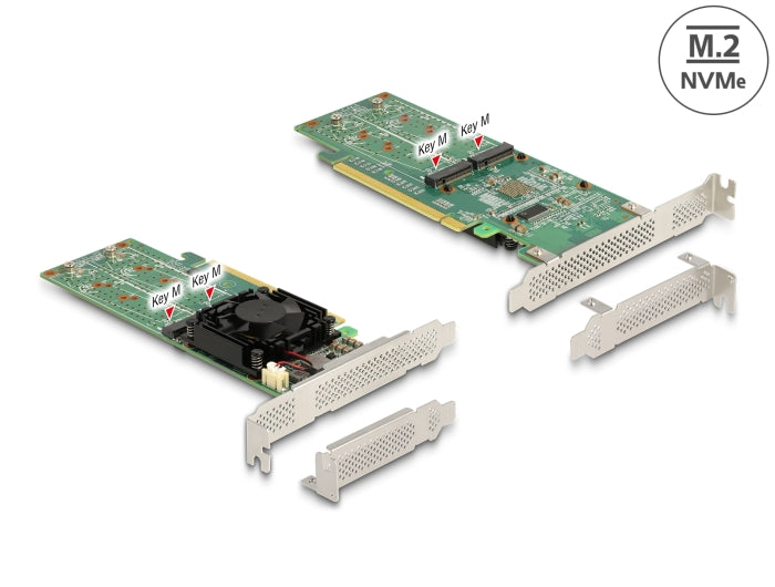 Delock 90078 Pci Express X16 Card To 4 X Internal Nvme M.2 Key M