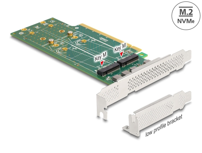 Delock 90090 Pci Express 4.0 X16 Card To 4 X Internal Nvme M.2 Key M 110 Mm