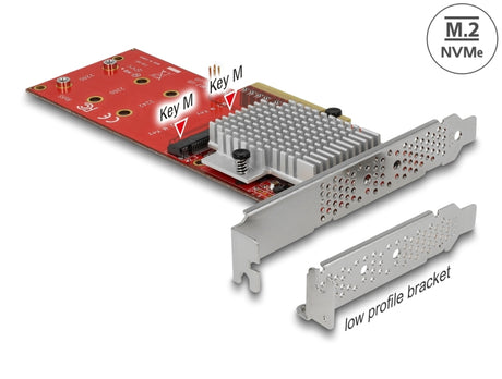 Delock 90305 Pci Express X8 Card To 2 X Internal Nvme M.2 Key M