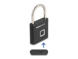 Navilock 20965 Padlock With Fingerprint 75 X 45 X 13 Mm Black