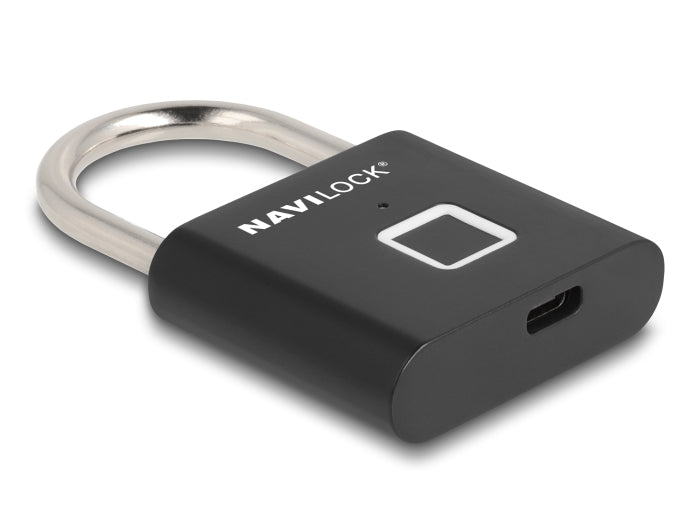 Navilock 20965 Padlock With Fingerprint 75 X 45 X 13 Mm Black