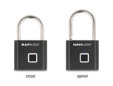 Navilock 20965 Padlock With Fingerprint 75 X 45 X 13 Mm Black