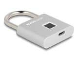 Navilock 20966 Padlock With Fingerprint 75 X 45 X 13 Mm Silver