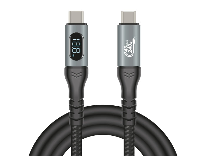 Delock 86067 Usb 40 Gbps Data And Fast Charging Coaxial Cable 1 M 8K 60 Hz Usb