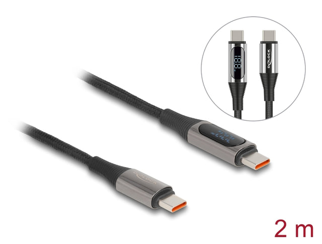 Delock 86809 Usb 2.0 Data And Fast Charging Cable Usb Type-C™ Male To Male