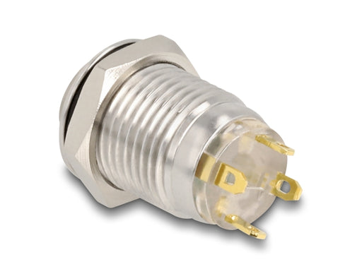 Delock 20981 Push Button For Installation 12 Mm 4 X Solder Connection Led