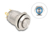 Delock 20984 Push Button For Installation 12 Mm 4 X Solder Connection Led Blue