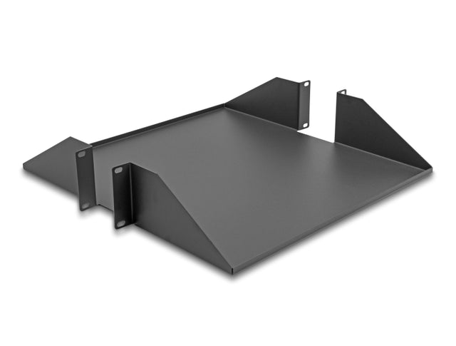 Delock 66748 19″ Shelf Double-Sided Up To 46 Kg From 500 Mm Depth 2U Dark Grey