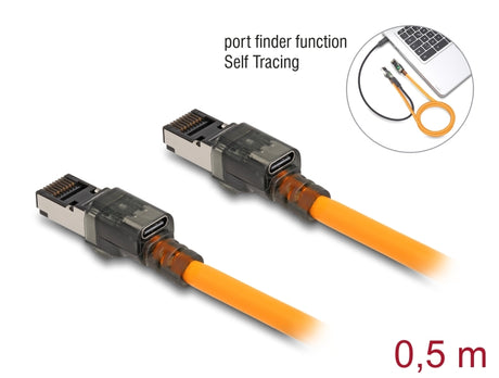 Delock 80403 Rj45 Network Cable With Usb Type-C™ Port Finder Function