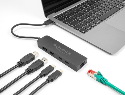 Delock 64110 10 Gbps Usb Hub With 2.5 Gigabit Lan Port And Pd 85 Watt