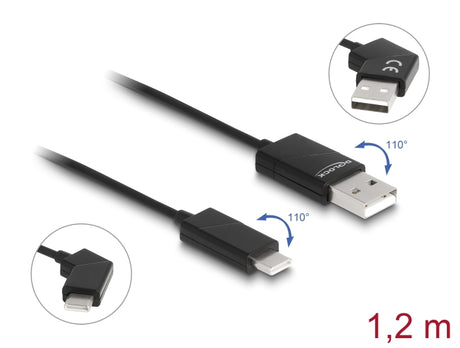 Delock 80769 Usb 2.0 Cable Type-A Male To Usb Type-C™ Male Rotatable