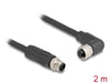 Delock 80524 M12 Cable L-Coded 4 Pin Male Straight To Female Right Angled Pur